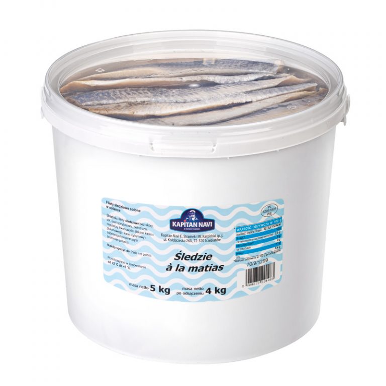 HERRINGS IN BRINE Kapitan Navi Producent przetworów rybnych